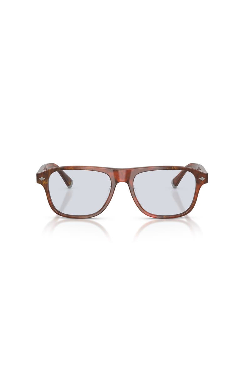 55mm Rectangle optical glasses, Alternate, color, Brown