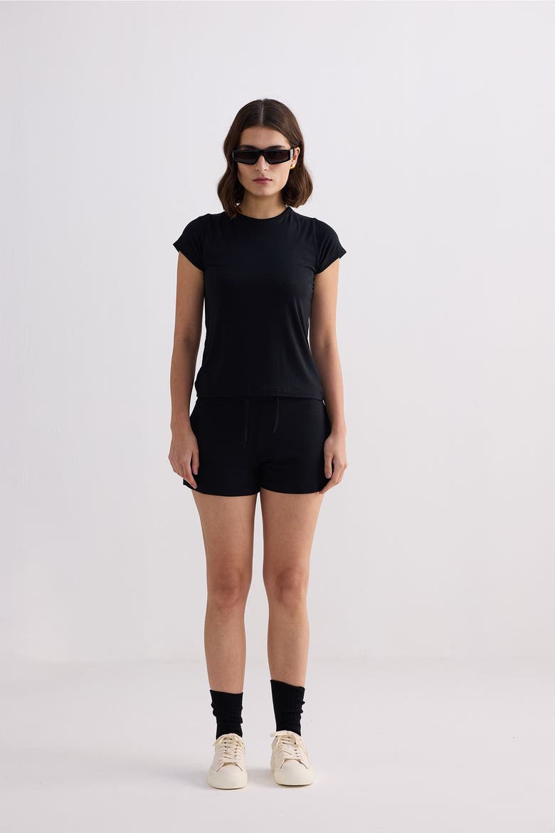 Essential Short Sleeve Tee Set, Alternate, color, Black