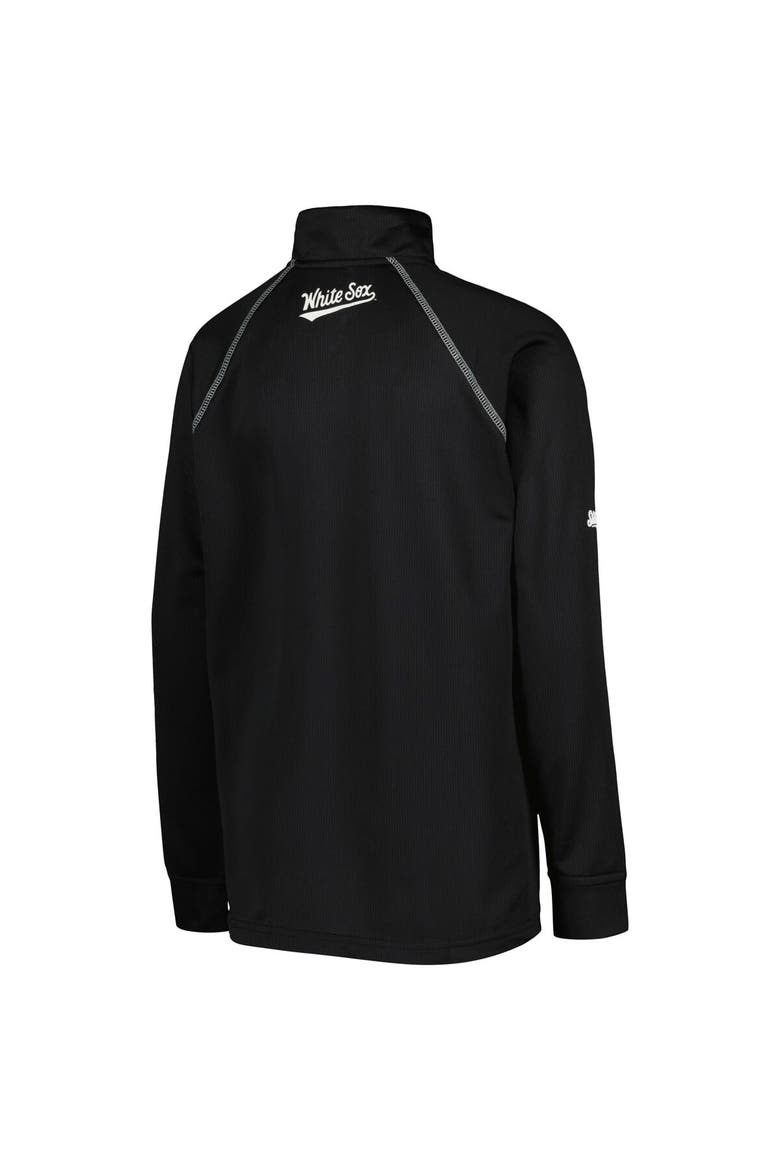 Youth Stitches Black Chicago White Sox Team Raglan Quarter-Zip Jacket, Alternate, color, Black