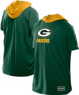 New Era Men's New Era Green Green Bay Packers Combine Authentic Hooded Raglan Short-Sleeve T-Shirt