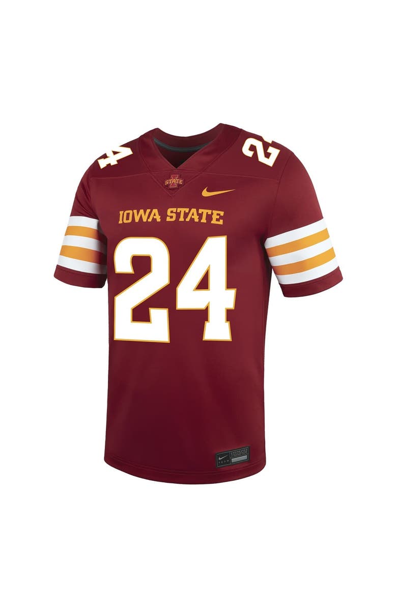 Nike Men's Nike #24 Cardinal Iowa State Cyclones Untouchable Replica Game Jersey, Alternate, color, Cardinal