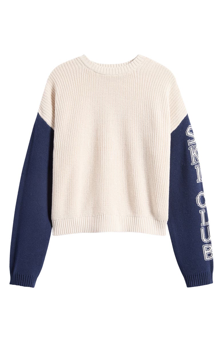 PacSun Summit Colorblock Cotton Sweater, Alternate, color, Peacoat