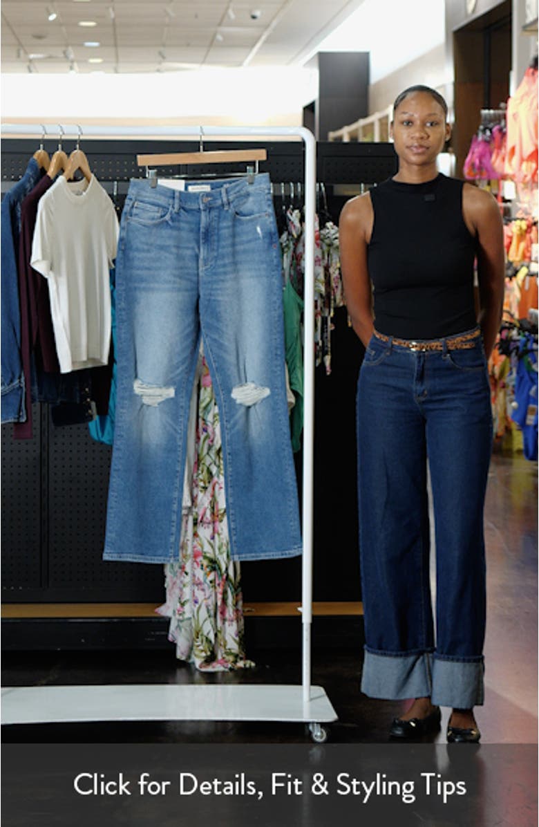 ASE Ripped High Waist Straight Leg Jeans, sales video thumbnail