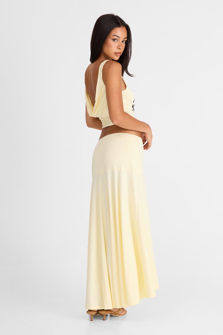 Talia Maxi Skirt, Alternate, color, Butter
