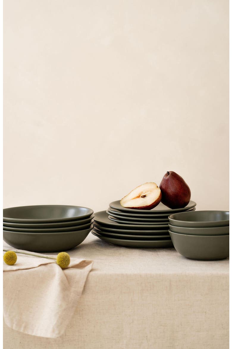 The Petite Plate - Set of 4, Alternate, color, Moss