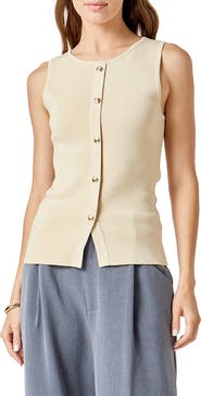 Endless Rose Knit Button-Up Vest