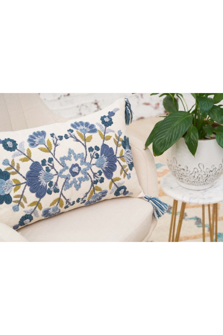 Bray Throw Pillow, Alternate, color, Blue