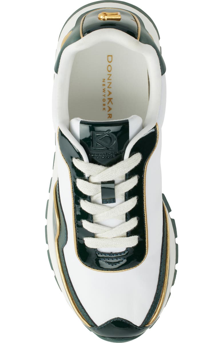Donna Karan New York Binx Sneaker, Alternate, color, White/ Forest Green