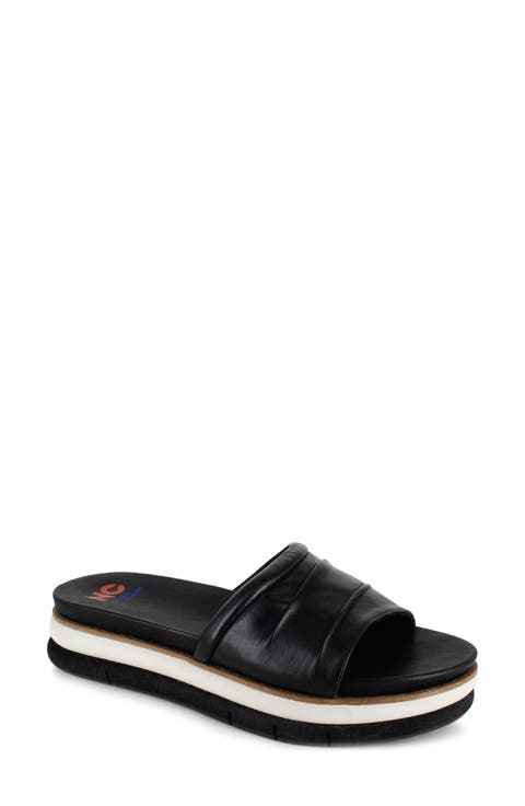 Kai Scrunchie Platform Slide Sandal (Women)