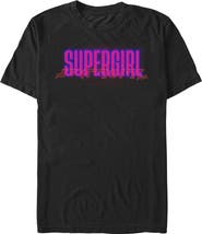 Supergirl Men's Supergirl Cute Neon Logo Graphic T-Shirt