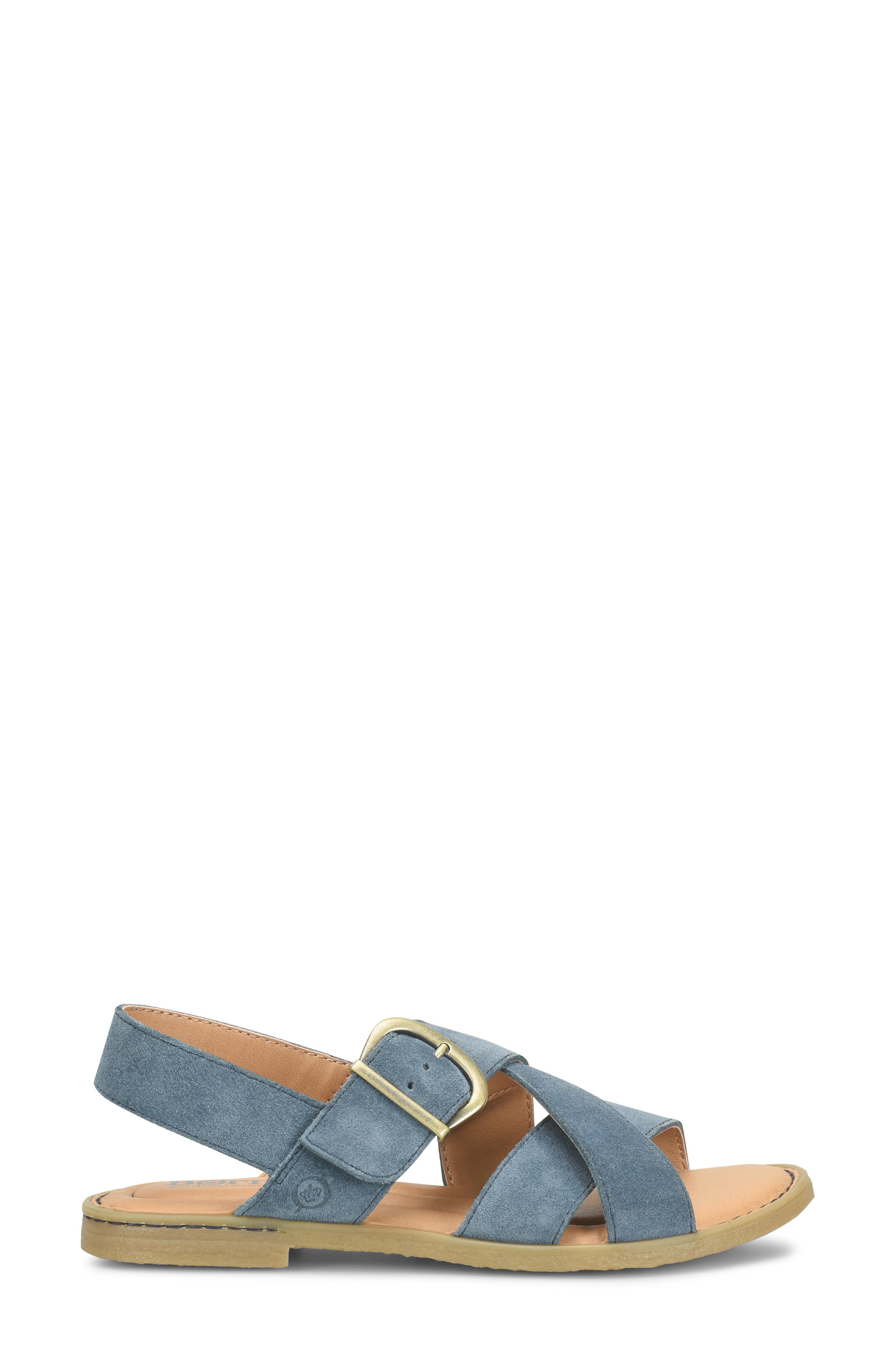 Beebe Sandal, Alternate, color, DARK BLUE SUEDE