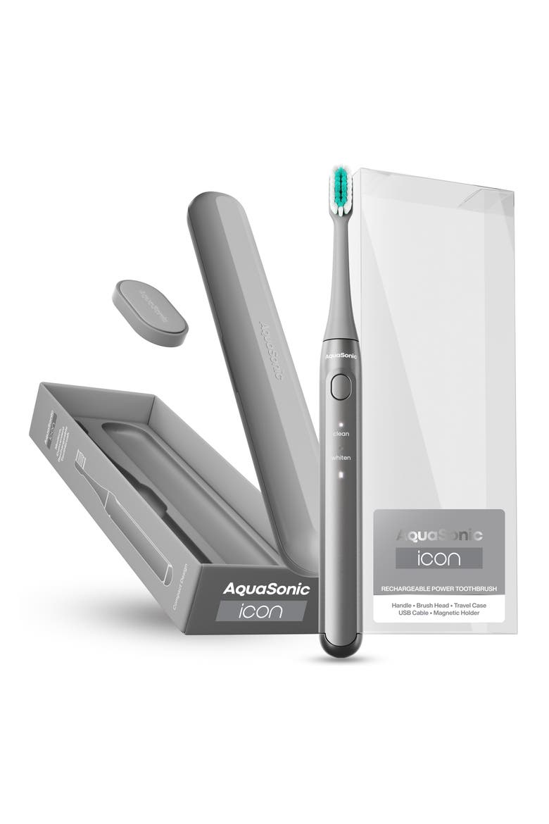 Icon Rechargeable Power Electric Toothbrush, Alternate, color, SILVER