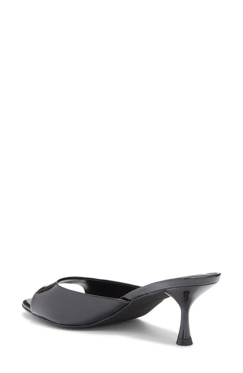 Jeffrey Campbell Spy-kid Slide Sandal In Black Crinkle Patent