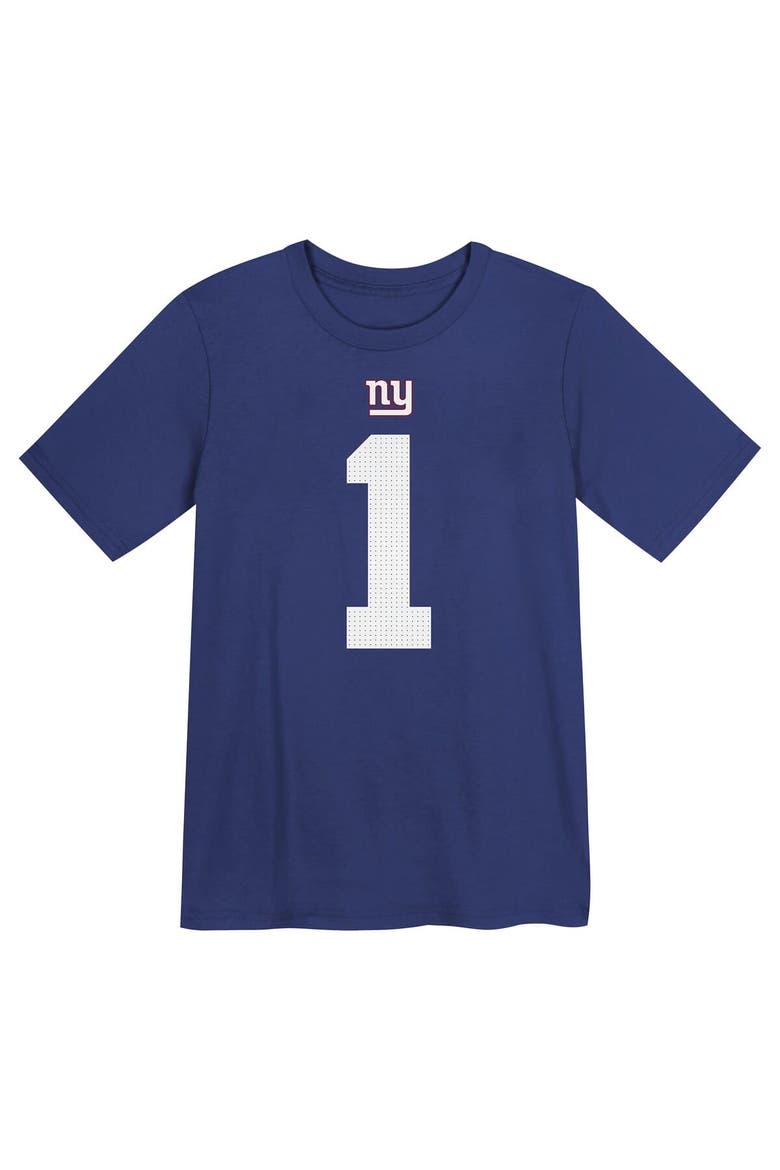Preschool Nike Malik Nabers Royal New York Giants Name & Number T-Shirt, Alternate, color, Royal