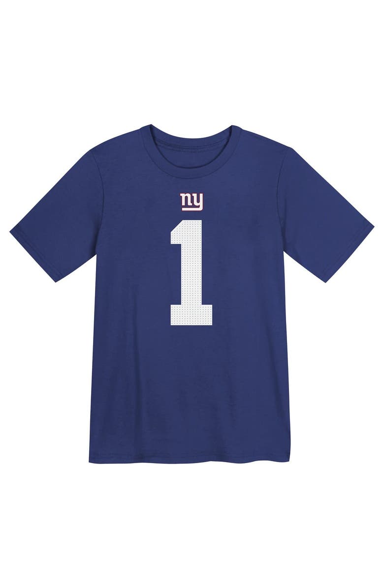 Nike Preschool Nike Malik Nabers Royal New York Giants Name & Number T-Shirt, Alternate, color, Royal