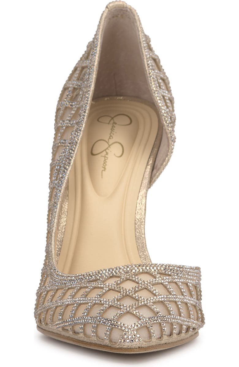 Jessica Simpson Prizma 8 Half d'Orsay Pump, Alternate, color, Champagne Rhinestone
