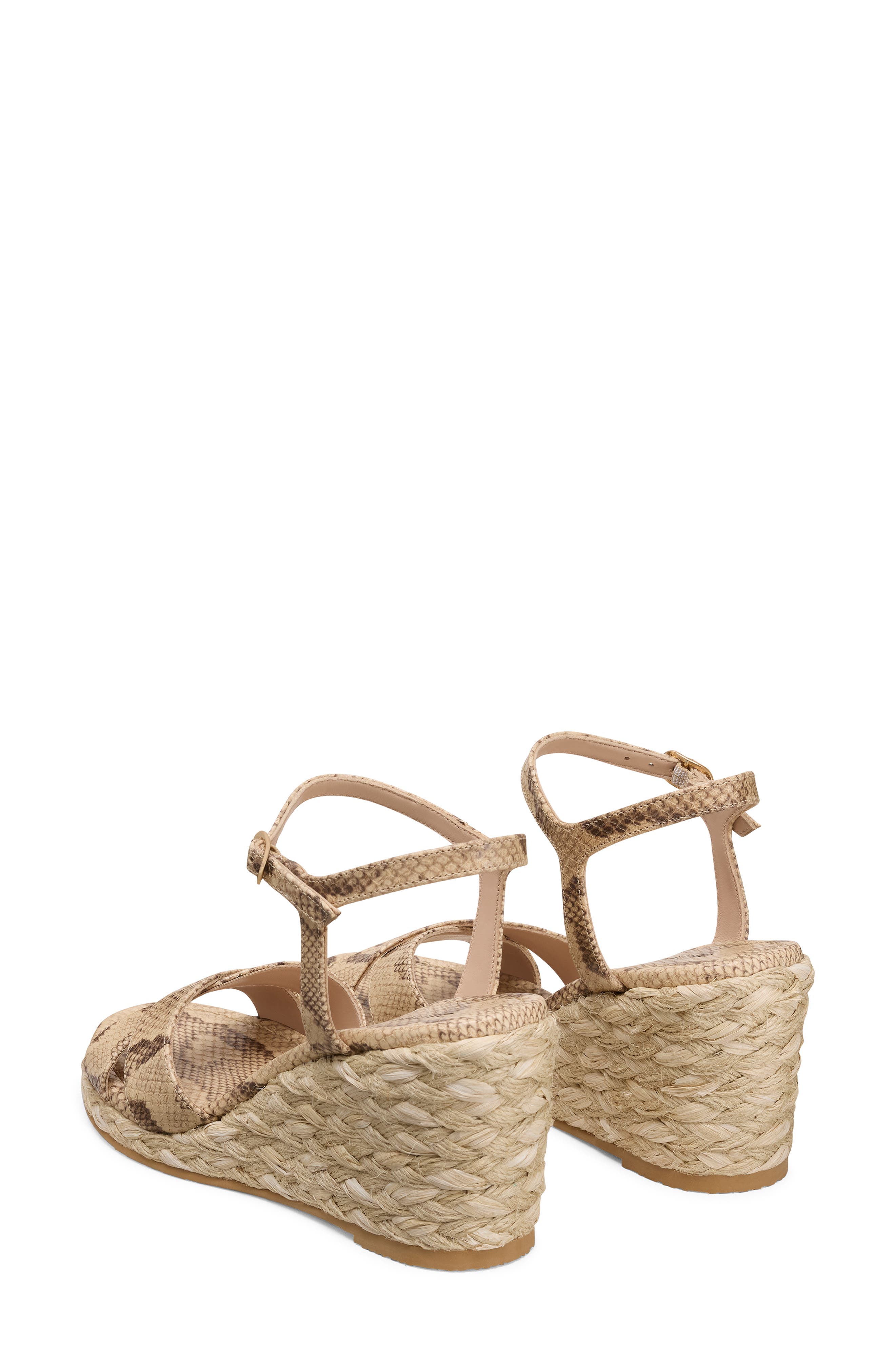 Stuart Weitzman Dayna Ankle Strap Wedge Sandal, Alternate, color, 