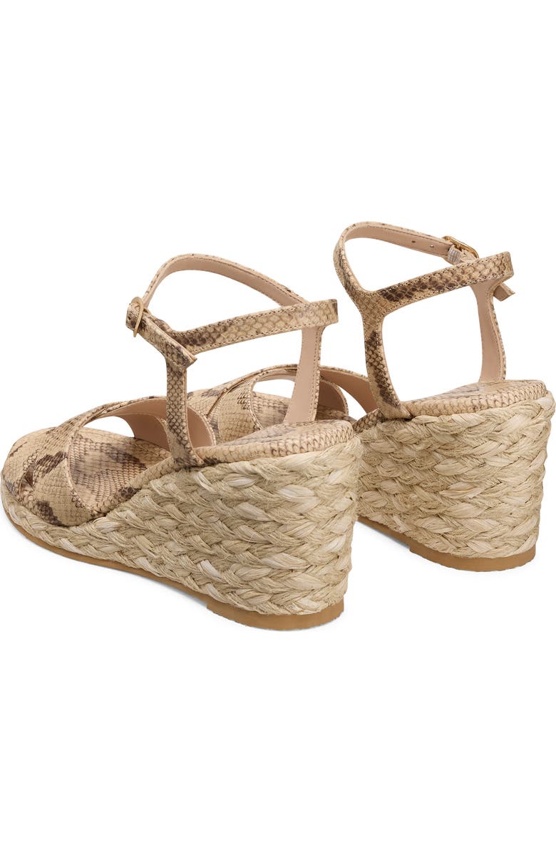 Stuart Weitzman Dayna Ankle Strap Wedge Sandal, Alternate, color,