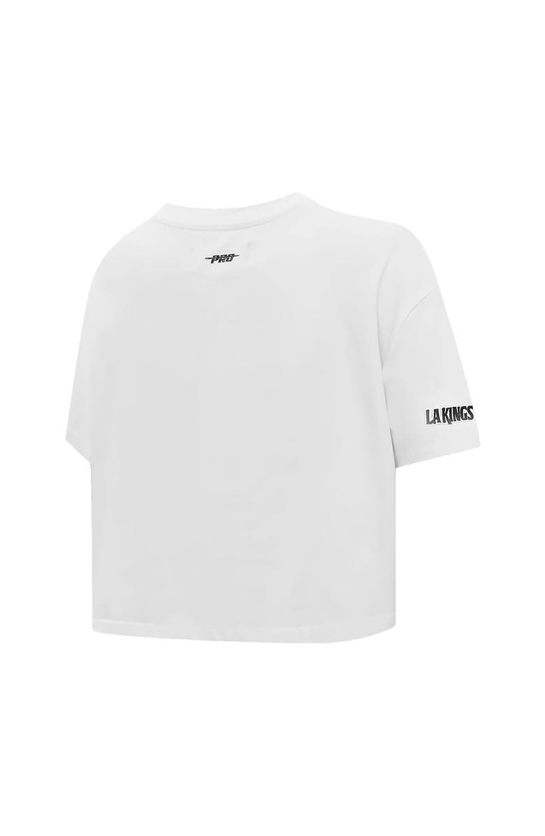 PRO STANDARD Women's Pro Standard White Los Angeles Kings Boxy Script Tail Cropped T-Shirt, Alternate, color, White