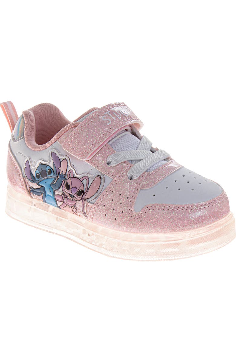 JOSMO Kids' x Disney Stitch Design Light-Up Sneaker, Main, color, Pink White