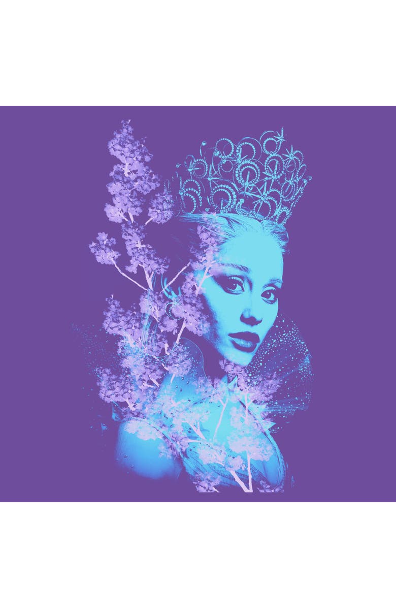 Wicked: For Good Junior's Wicked For Good Glinda Double Exposure Portrait  Graphic T-Shirt, Alternate, color, Purple