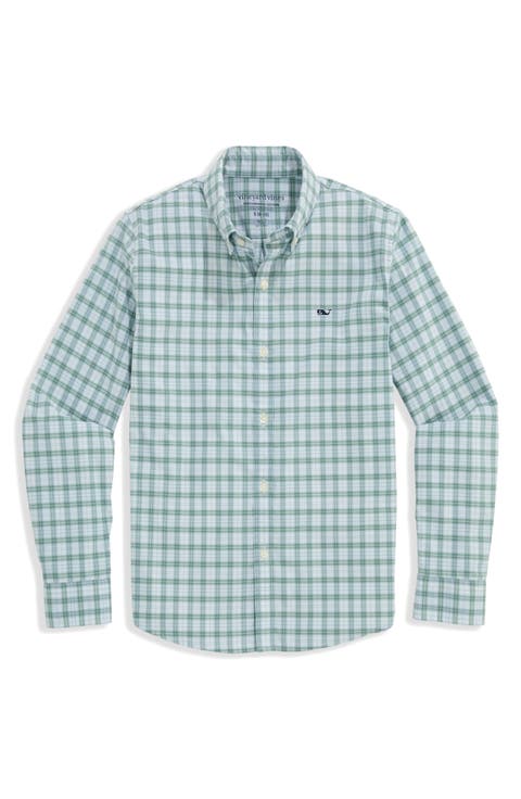 Kids' Lowcountry Plaid Performance Cotton Shirt