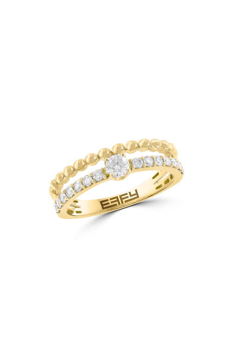 Diamond Double Band Ring, Main, color, GOLD