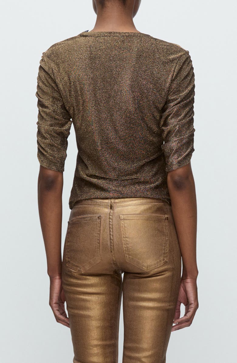 Veronica Beard Waldorf Top, Alternate, color, Antique Gold Lurex