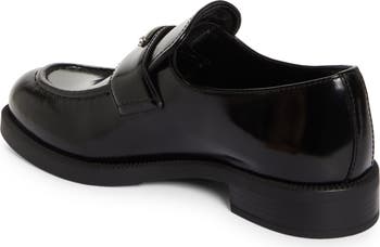 Triangle Logo Patent Leather Loafer