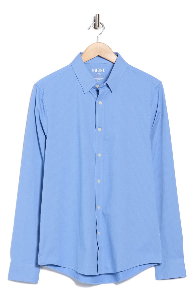 Rhone Commuter Slim Fit Button-Up Shirt, Alternate, color, Blue