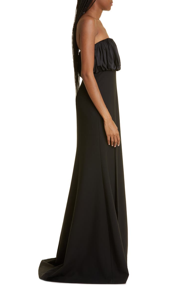 Laurence Strapless Gown, Alternate, color, BLACK