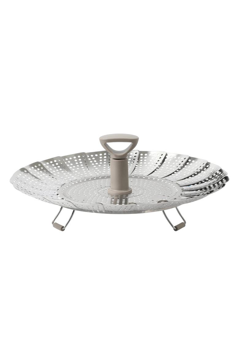 Stainless Steel Telescopic Folding Steamer Insert, Main, color, Silver