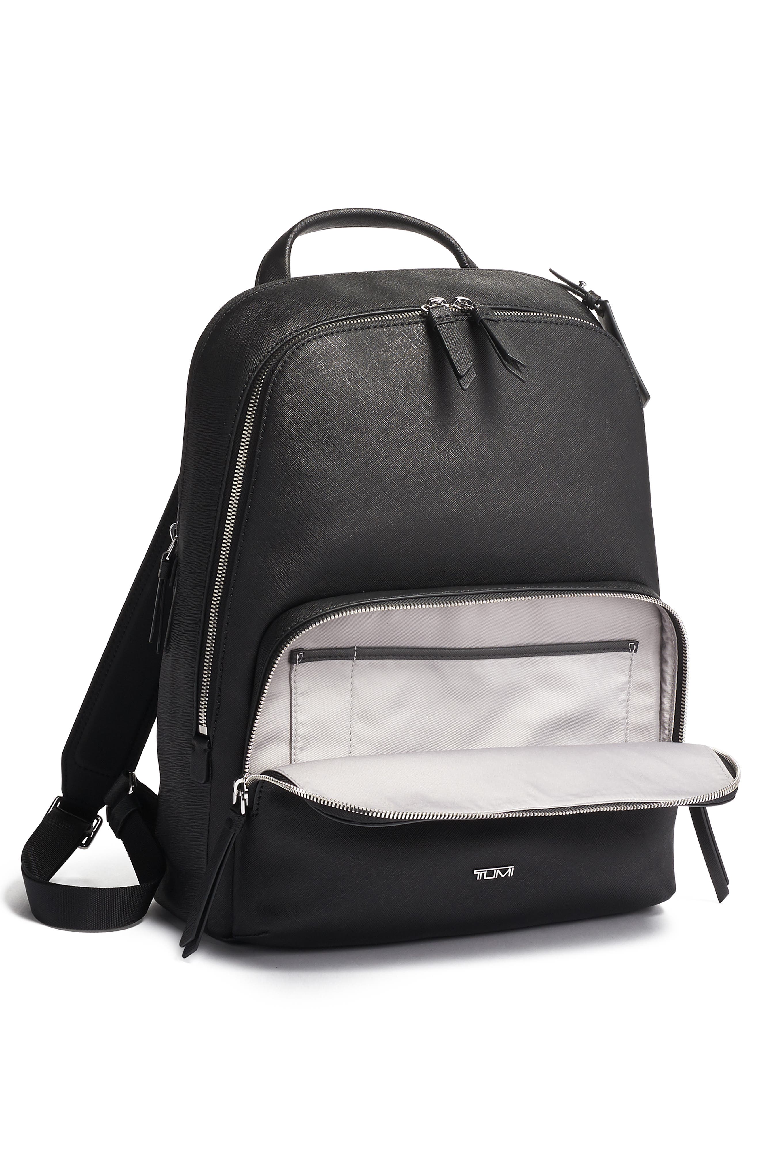 TUMI Varek Hudson Leather Backpack, Alternate, color, 