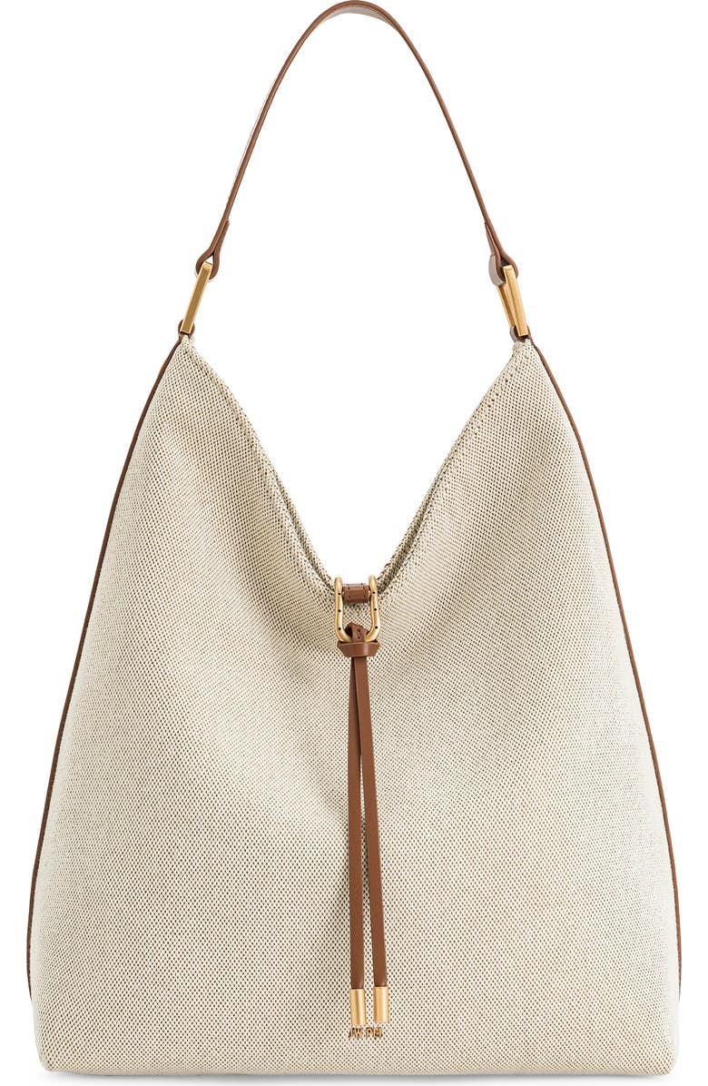 JW PEI Aria Canvas Shoulder Bag, Main, color, Brown/ Canvas