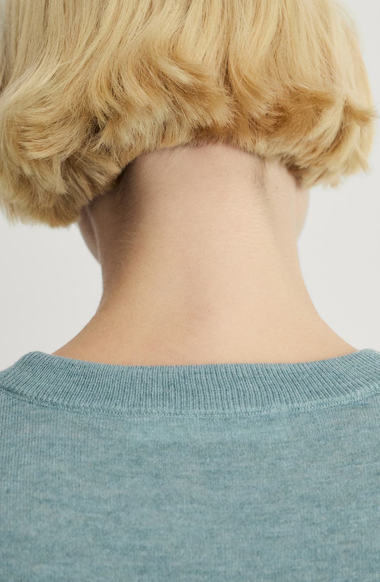 MANGO Crewneck Sweater, Alternate, color, Mint Green