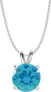 Donatello Gian Sterling Silver Round Created Gemstone Necklace