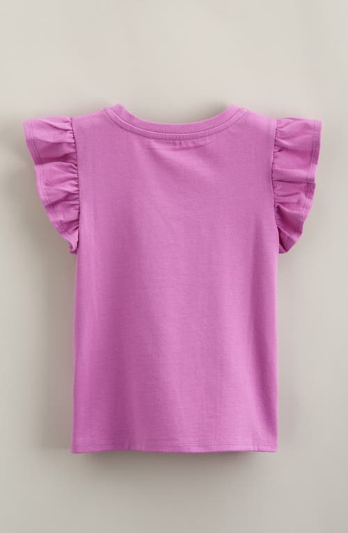 Tucker + Tate Kids' Flutter Sleeve Cotton Graphic T-shirt In Purple