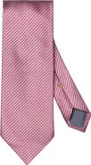 Eton Pink Micro Geometric Silk & Cotton Mogador Tie