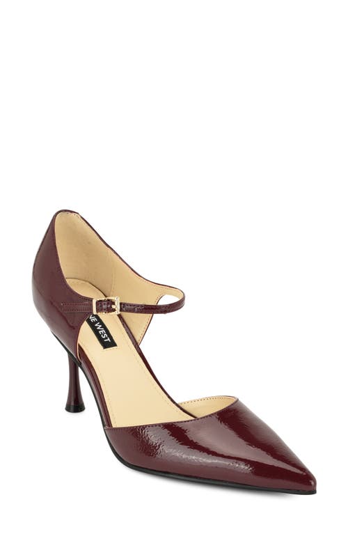 Nine West Piraye Faux Leather Mary Jane Pump In Dark Red