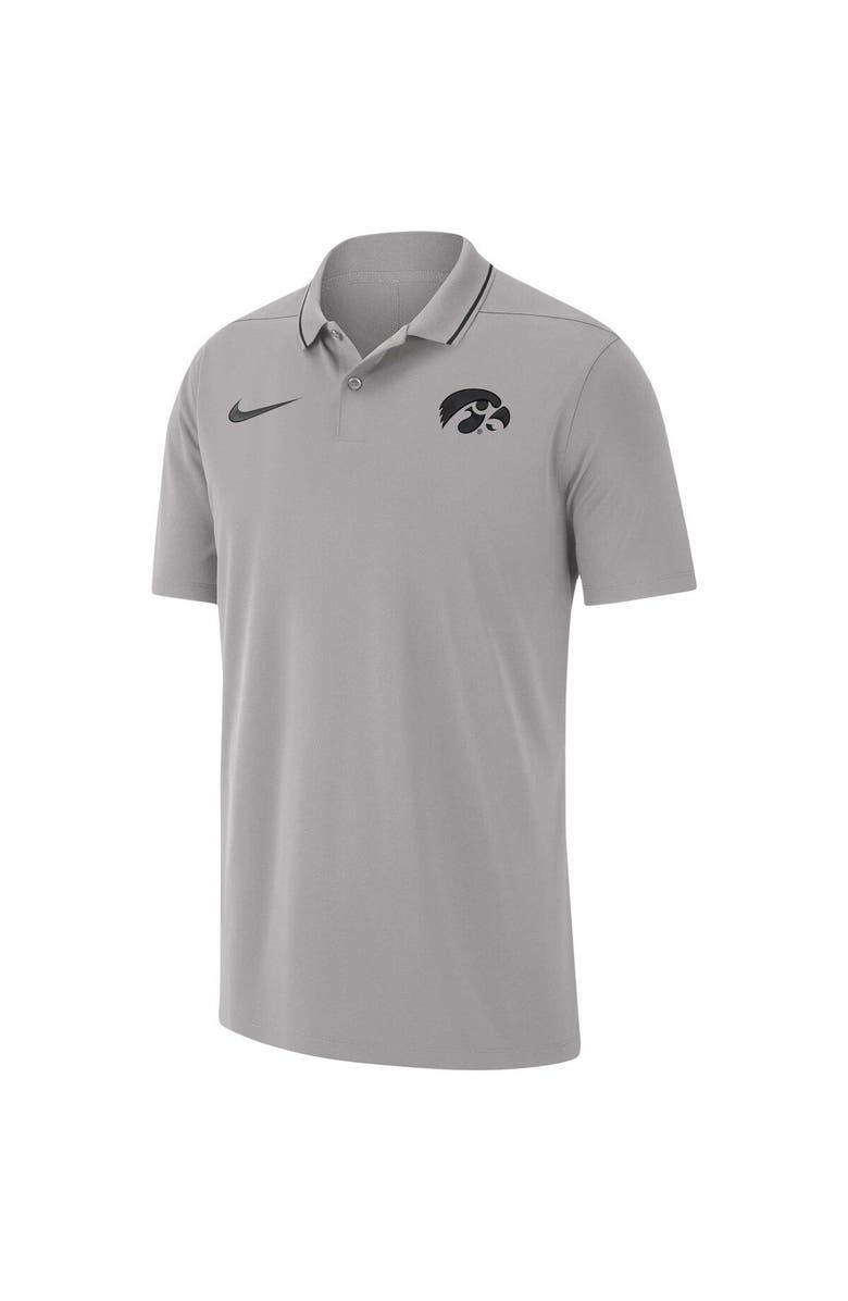 Nike Men's Nike Gray Iowa Hawkeyes 2023 Coaches Performance Polo, Alternate, color, Gray