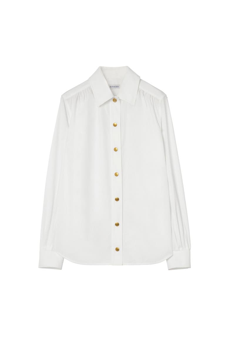 Cotton Poplin Blouse, Alternate, color, White