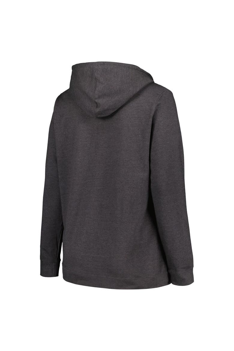 Women's Champion Heather Charcoal Nebraska Huskers Plus Size Heart & Soul Notch Neck Pullover, Alternate, color, Heather Charcoal
