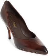 Miu Miu Waxed Calfskin Pointy Toe Pump