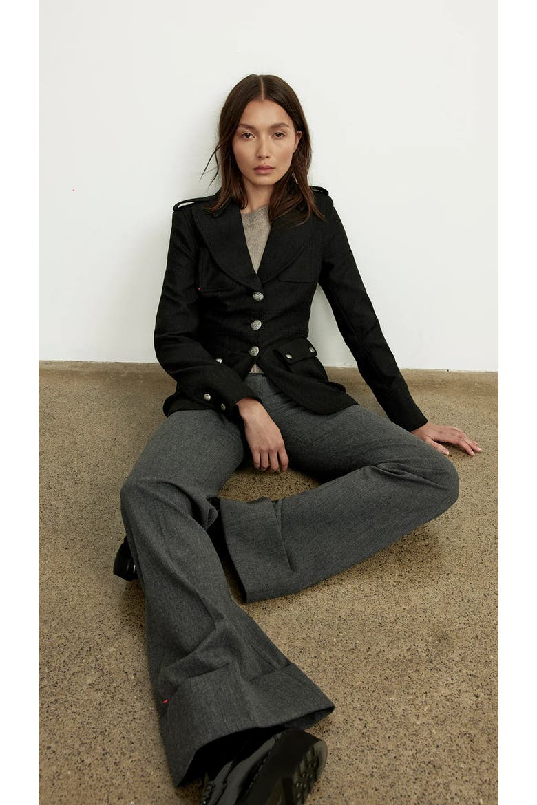 Officers Jacket, Alternate, color, Carbon Herringbone