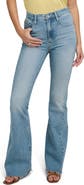 Favorite Daughter The Valentina Shortie Frayed High Waist Flare Jeans