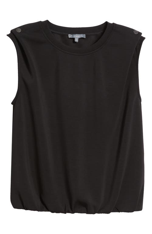 Wit & Wisdom Pleat Shoulder Sleeveless Blouson Top In Black