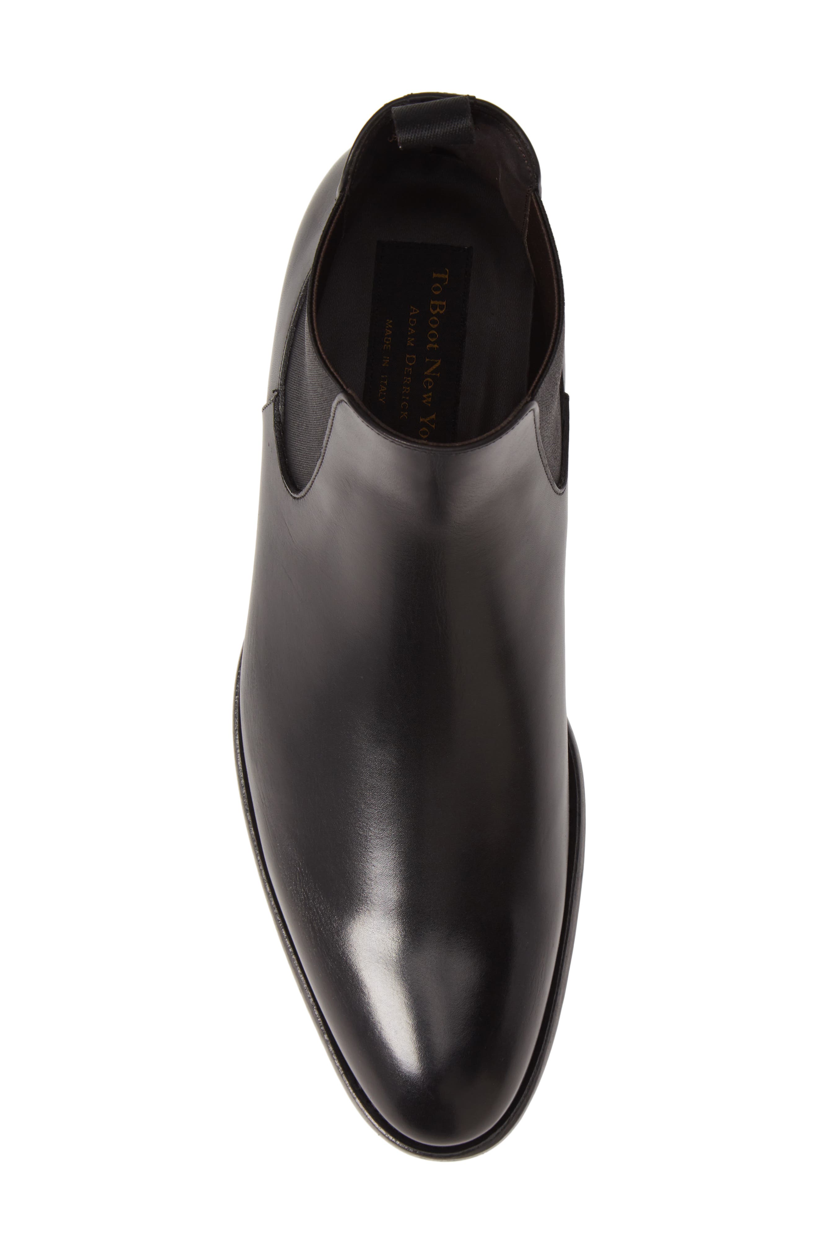 Shelby Mid Chelsea Boot, Alternate, color, BLACK LEATHER