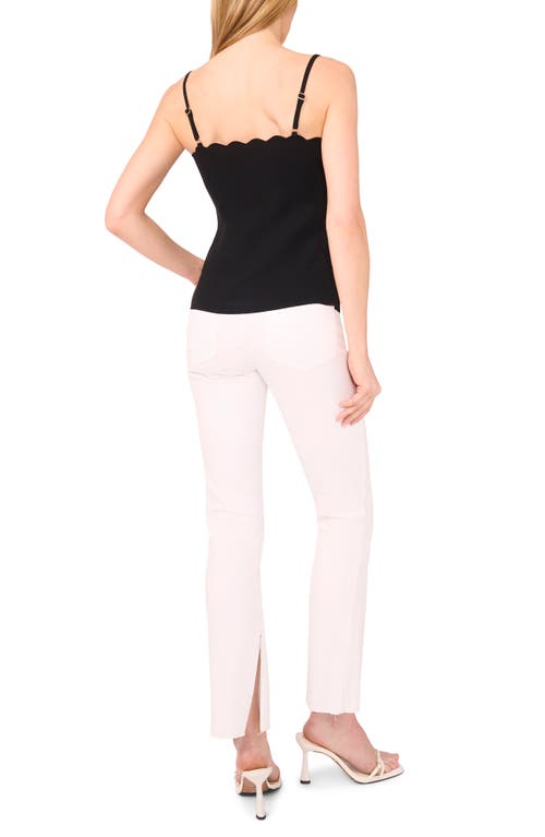 Ted Baker Scallop Laser Cut Crepe Camisole In Black
