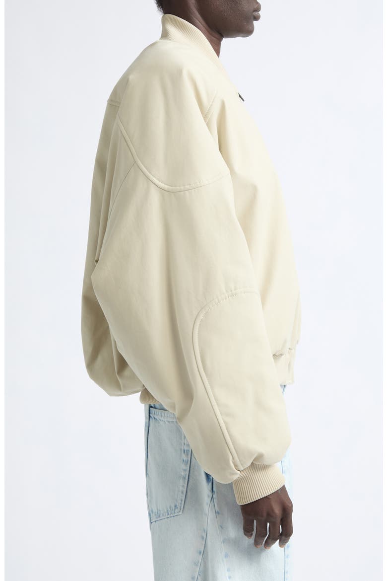 Cotton Twill Bomber Jacket, Alternate, color, ECRU