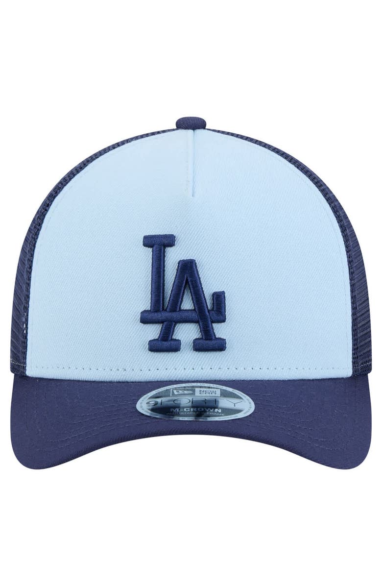 New Era Men's New Era Light Blue/Navy Los Angeles Dodgers 2-Tone Color Pack 9FORTY Adjustable Trucker Hat, Alternate, color, 
